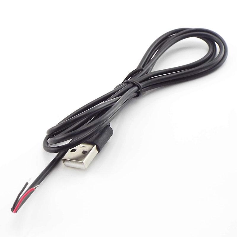 5V DC 2 Pin 1M USB Extension Cable Connector Power Supply Wire LED Chips Light 501 On/off Switch Electrical For LED Lighting