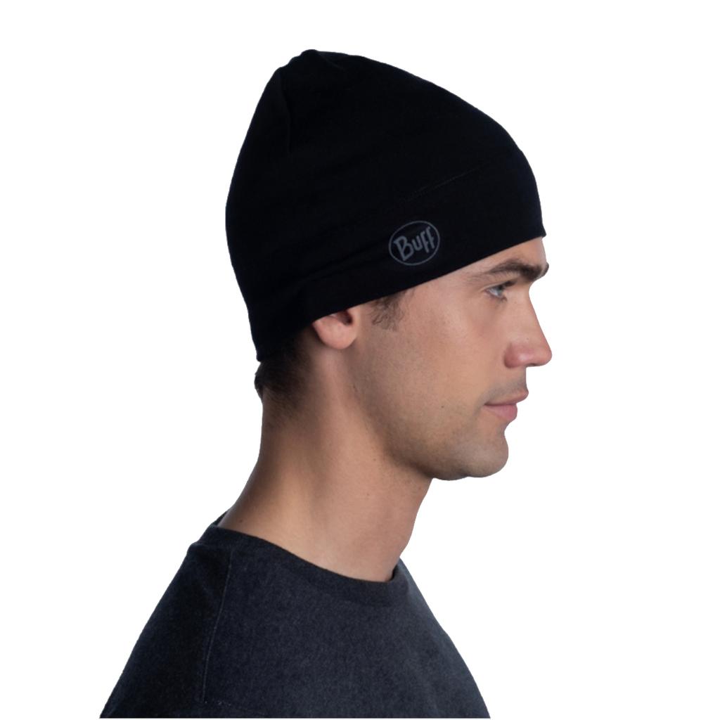 BUFF Merino Midweight Beanie, schwarze Unisex-Mütze