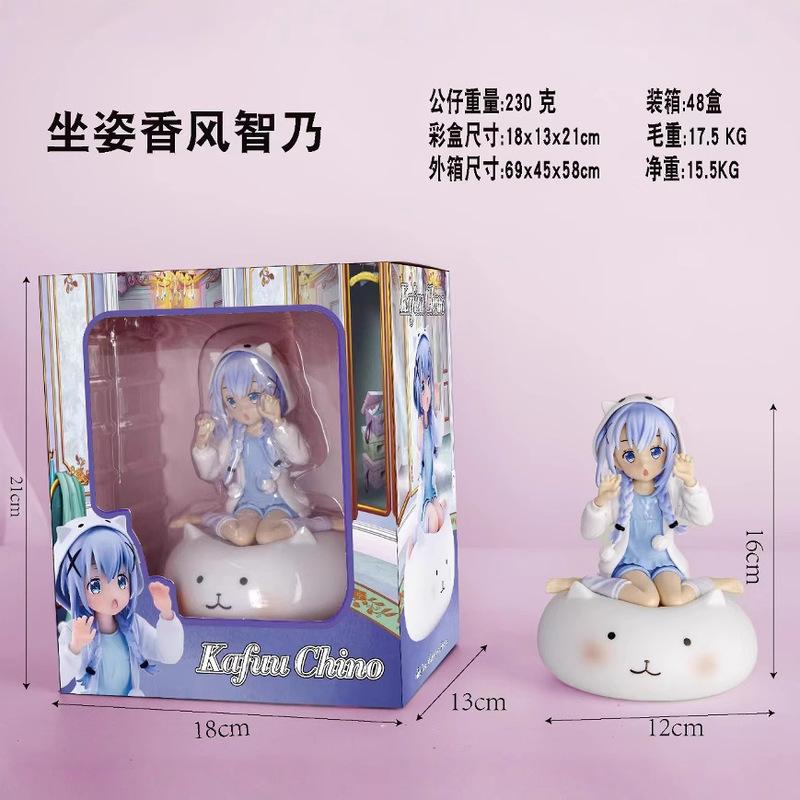 Products New Would You Like Some Rabbits Today A Series Of Cute Hand-Held Sitting Posture Kafuu Chino Ornaments Collection Toys