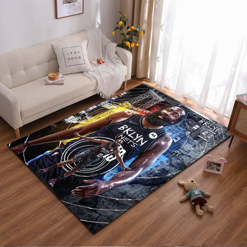"Brooklyn Nets Player Graphic Design Non-slip rug suitable for living room and bedroom sofas"