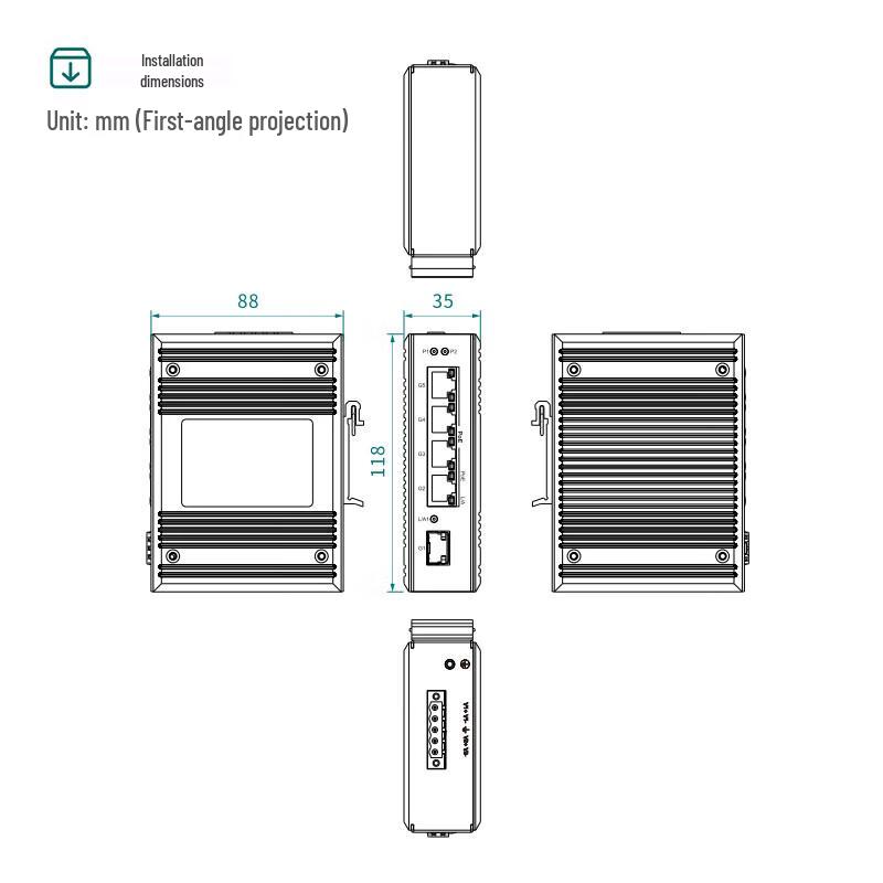 Maiwei 5-Port Gigabit PoE Industrial Switch