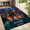Custom Name Green Serpent Magic Carpet Rug Customizable Soft Washable Anti-Slip Home Living Room Sofa Mats Personalized Rug. 090939