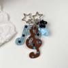 Creative Music Note Acrylic Keychain Star Design Backpack Hanging Ornament Cute INS Fashion Accessory