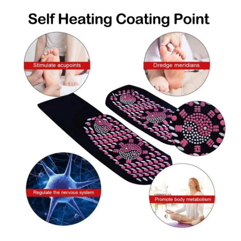 3 páry samozahřívacích ponožek se střední trubicí, neklouzavé sportovní termoregulační magnetické ponožky terapie ponožka unisex velikost