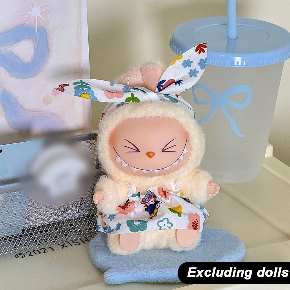 For 17cm Labubu Doll Clothes Fashion Clothes Dress Doll Clothes Color Match Overalls Dolls Accessories Cute Decoration Little Clothes