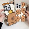 Funny Capybara Cartoon Cute Shockproof Phone Case for iPhone 17 Air 16 16E 15 Pro Max 14 Plus 13 Mini 12 Back Cover Anti Fall Fu