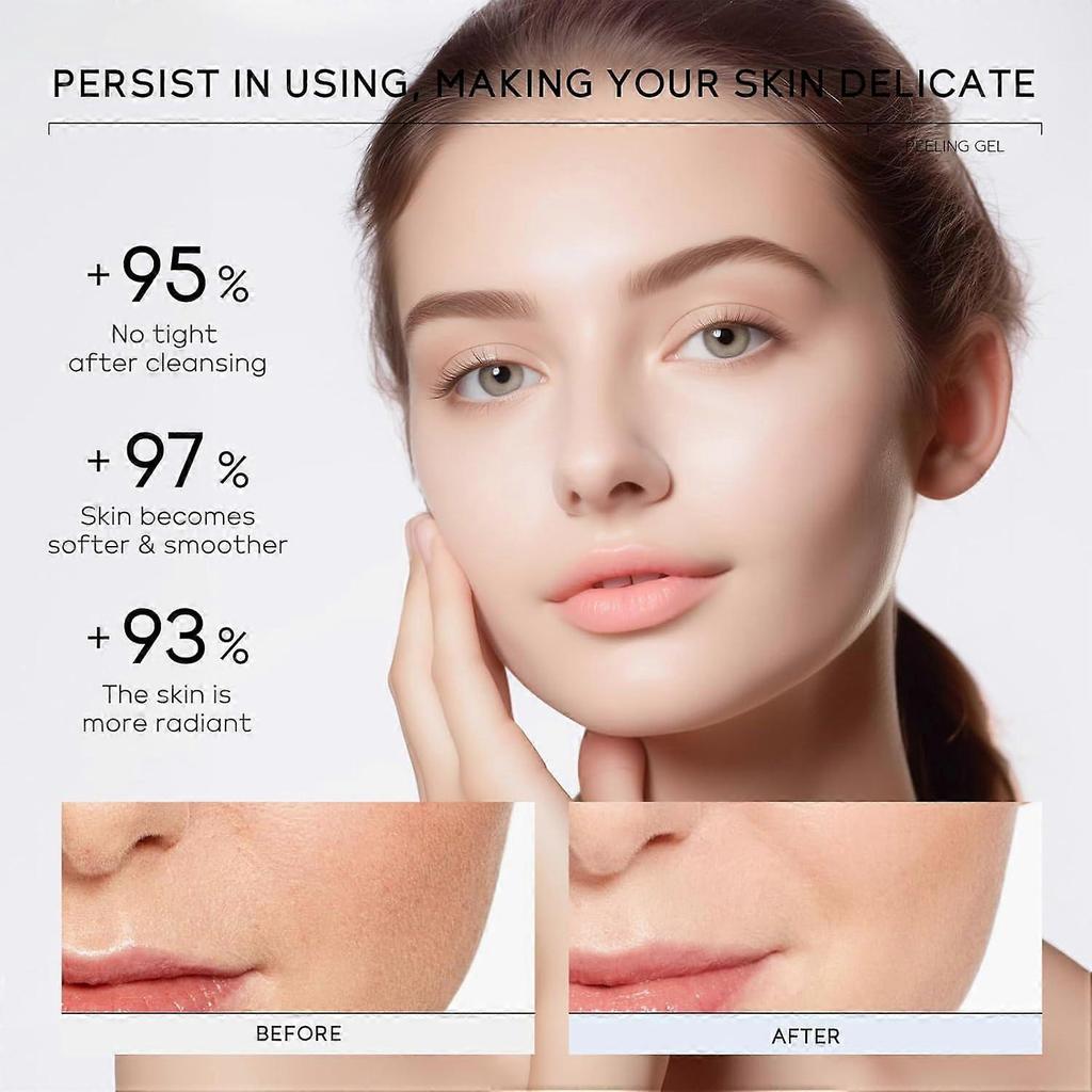 Purifying Exfoliating Gel - Gentle Face and Body Scrub for All Skin Types, Deep Cleanser for Dirt and Oils (2PCS)