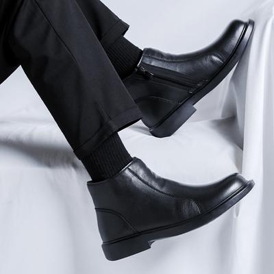 Fashion Spring Autumn Designer Chelsea Boots Man British Style Fashion Casual Solid Color Platform Shoes Men Soft Leather Ankle Boots