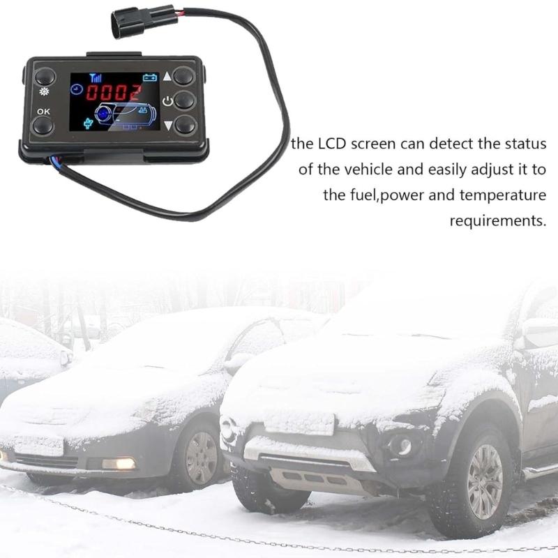 12V 24V Parking Heater Monitoring Switches Board with Switches Remote Parking Heater Accessories LCD Monitor Switches Board