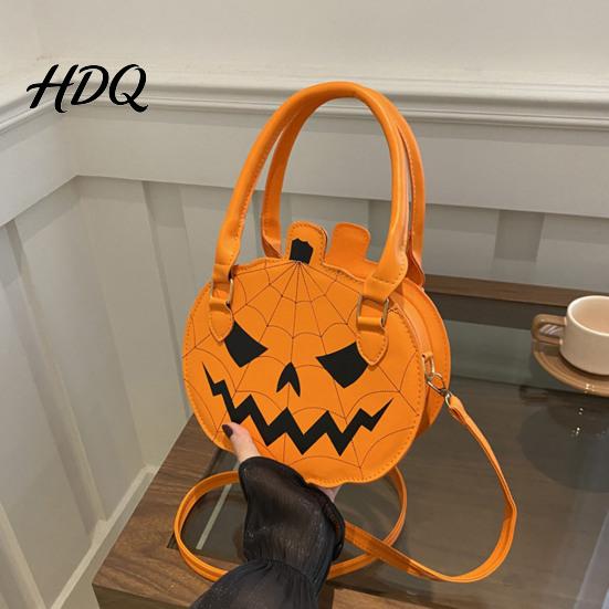 Casual Halloween Decor Pumpkin Purse Women Novelty Crossbody Bag Spooky Cute Purse Handbag for Trick or Treat