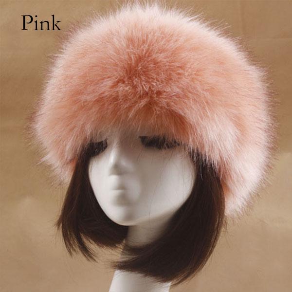Winter Thick Furry Hairband Fluffy Russian Faux Fur Women Girl Fur Headband Hat Winter Outdoor Earwarmer Ski Hats