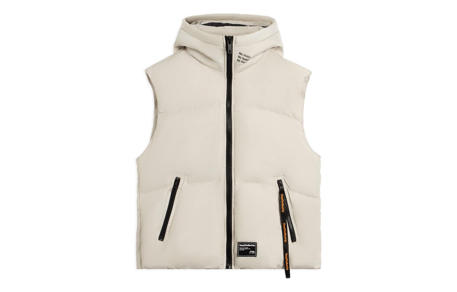 Li Ning Sports Fashion Collection Vests Women s Cloud Rain Gray Hooded Non Detachable Moderate Other AMRS072-2 S