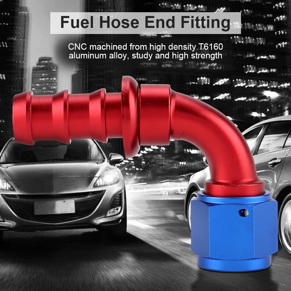 AN10 Straight 45 90 180 Degree Push On Twist Lock Oil Gas Fuel Line Hose End Male Fitting