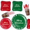Christmas Themed Party Supplies Holiday Decorations Party Arrangements Christmas Flag Paper Plates Paper Cups Paper Towels