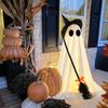 Halloween Stehendes Leuchtendes Gespenst Halloween Dekorationen Außen Stehendes Gespenst Mit Hexenbesen Saisonale Feiertags Party Gruselig