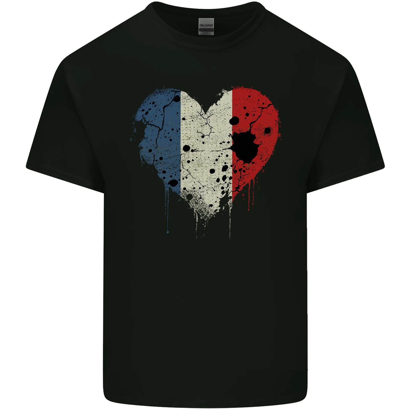 

Love France Flag French Day Football Rugby Kids T-Shirt Childrens 3XL