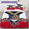 Florida Panthers Pattern Bedding,Quilt Set Quilt Cover Pillowcase Home Birthday Gift(1 * Duvet Cover + 2 * Pillowcase, Without Core)_lx