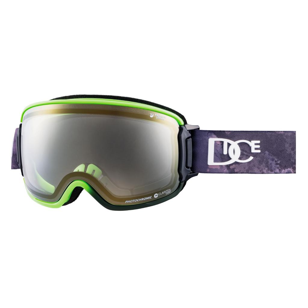 DICE BANK Snow Made in with Photochromic and MIT BK45194 Photochromic and MIT Gold Snowboarding and Skiing UV Spherical and Goggles, Japan, Mirror, G,