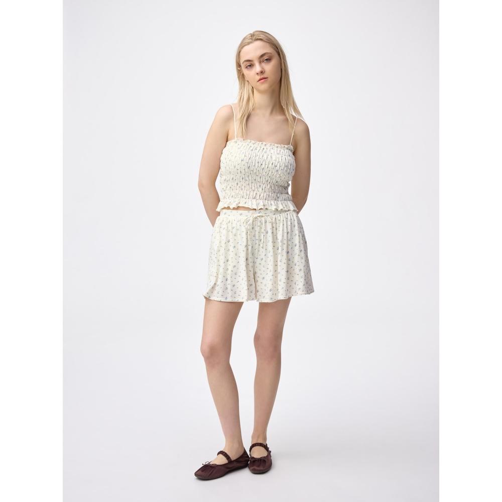 GU by Uniqlo Bra Feel Cropped Shirring Tube  Flower 