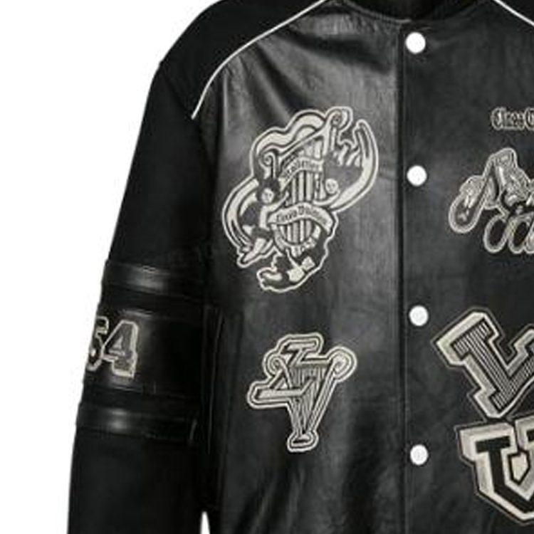 LOUIS VUITTON Pre Owned 2023 Applique detail Varsity Bomber Jacket 1AAUYZ