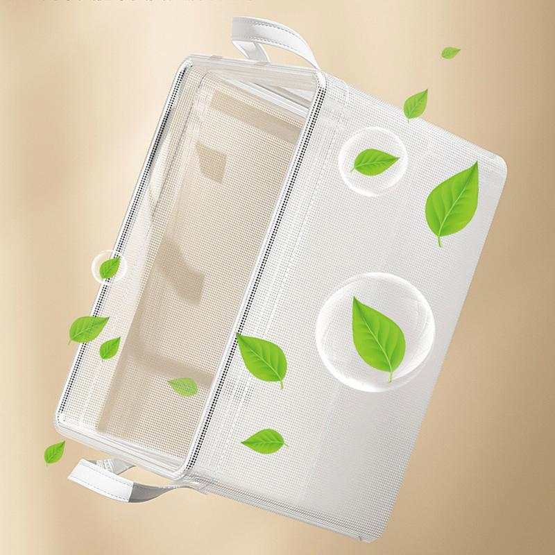 PVC Transparent Storage Basket for Clothes Underwear Storage Box Stainless Steel Frame Wardrobe Organizer Waterproof Cloth Box