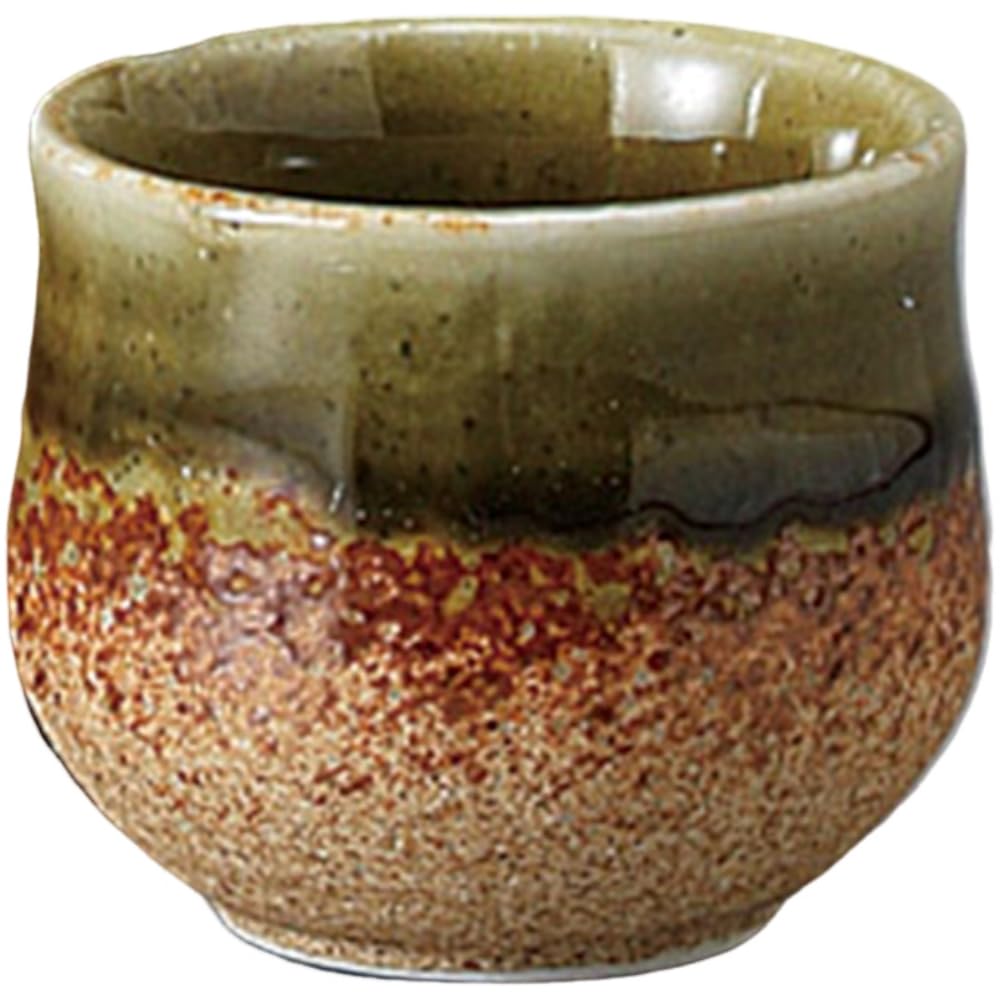 Sake Tokkuri and Ochoko 8cm x Iga Oribe 2 Tokkuri Sake Cup Set Mino Ware Ale-net Set, Set, H14.3cm, Approx. 320cc, No. Tokkuri, & (2 pieces), Ceramic,