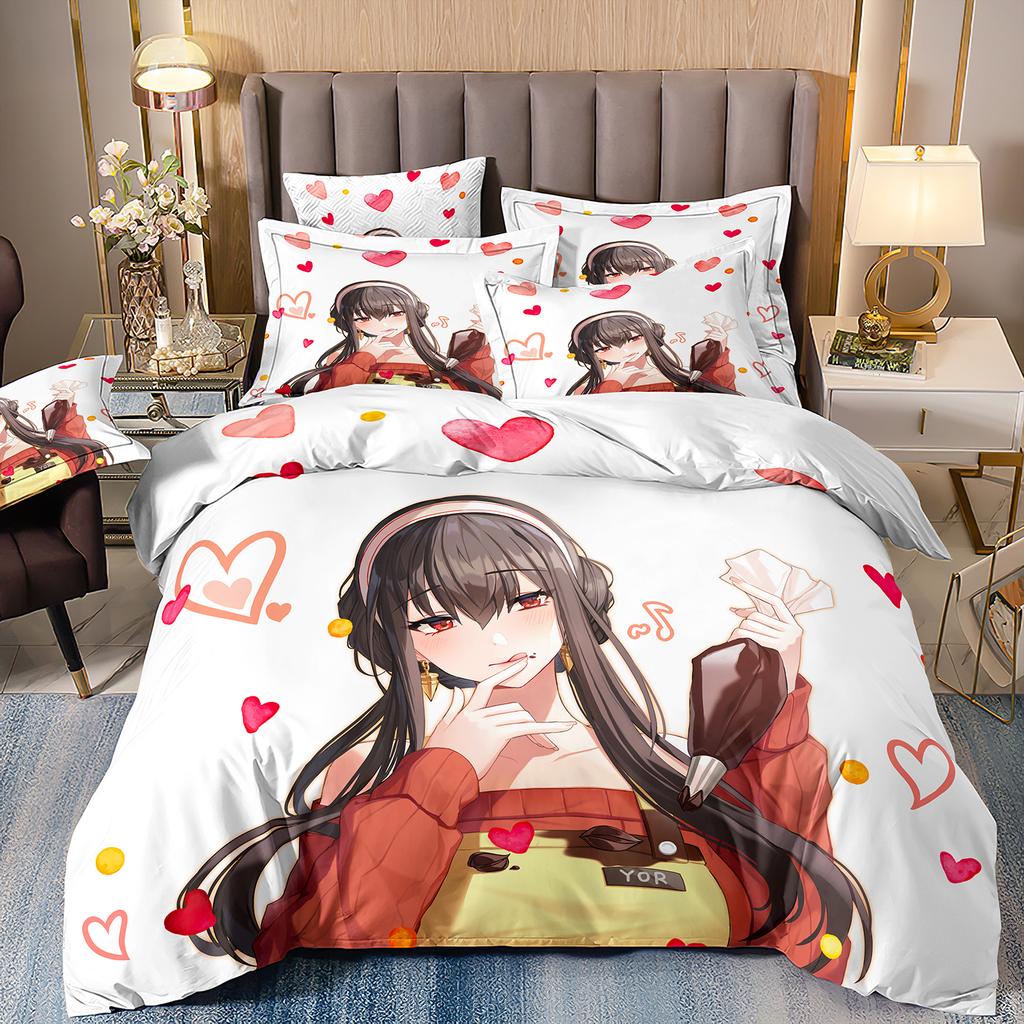 Spy X Family 3D Print Anime Printed Bed Set Duvet Cover Pillowcase Bedding Set Bed Linen Sheet Quilt Cover Full Queen King Size