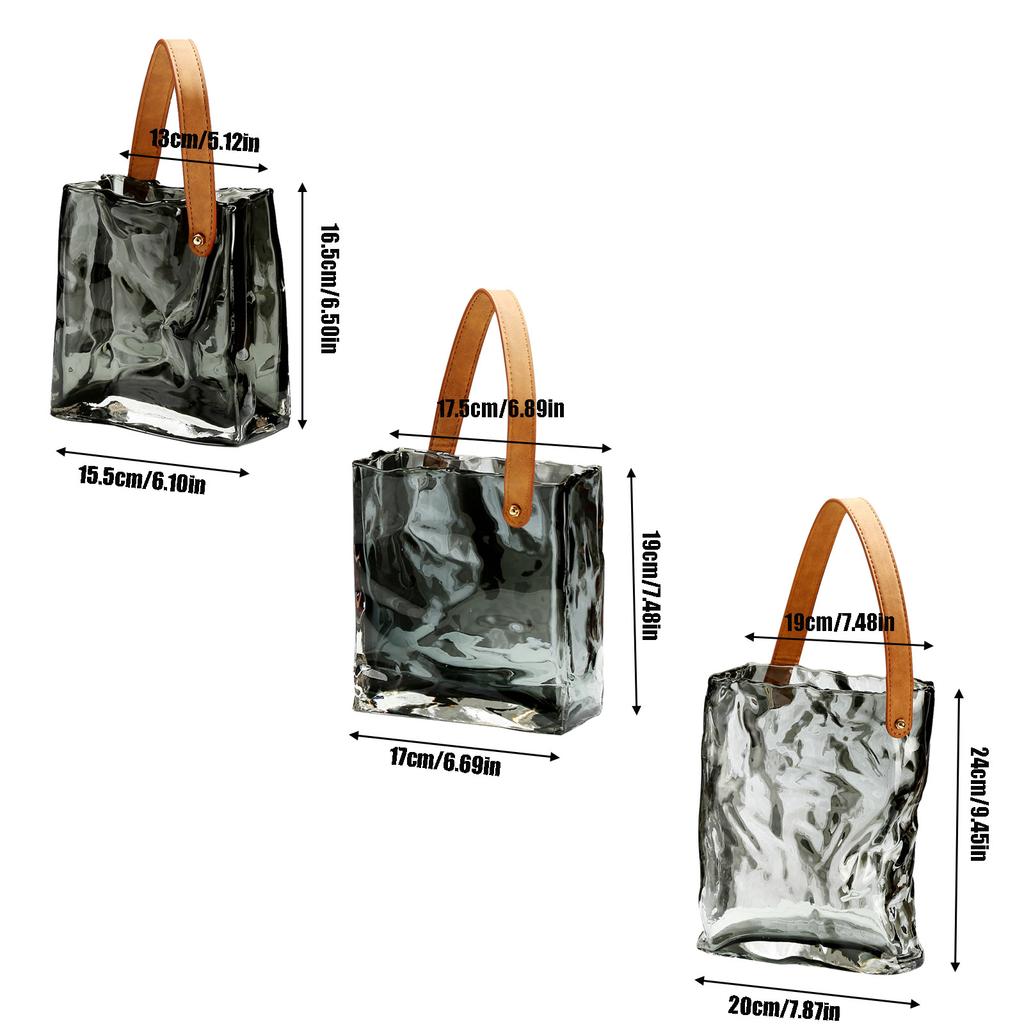 Τσάντα Βάζο Αρχικό Χρώμα Γυάλινο Βάζο Ενυδρείο Γυάλινο Βάζο Χειροποίητο Βάζο