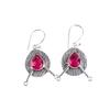 Pink Tourmaline Gemstone 925 Sterling Silver Jewelry Handmade Earrings 1.86" EE-78-5