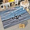 Crystal Velvet Digital Print Aircraft Area Rug - For Living Room, Hallway, Bathroom, Doormat, Picnic, Camping Mat, Rug Protector