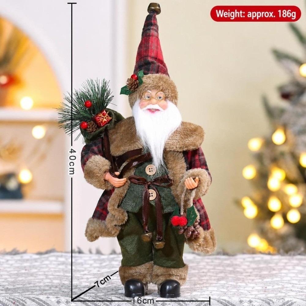 40/60cm Seated Santa Figurine Standing Posture Christmas Figurine Christmas Home Decor
