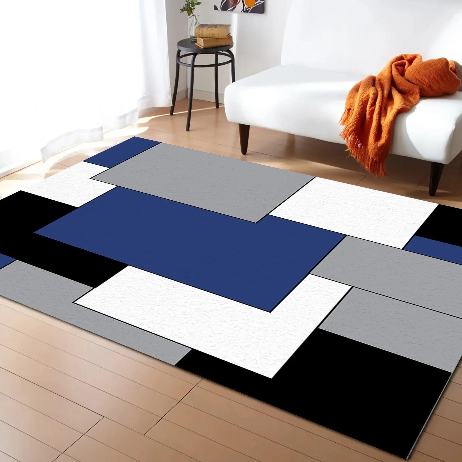

Geometric Colorful Square Bedroom Floor Mats Decoration Home Living Room Floor Mats 40x60cm