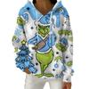 Women's Fashion Casual Christmas Print Pullover Long-Sleeve Hooded Sweatshirt