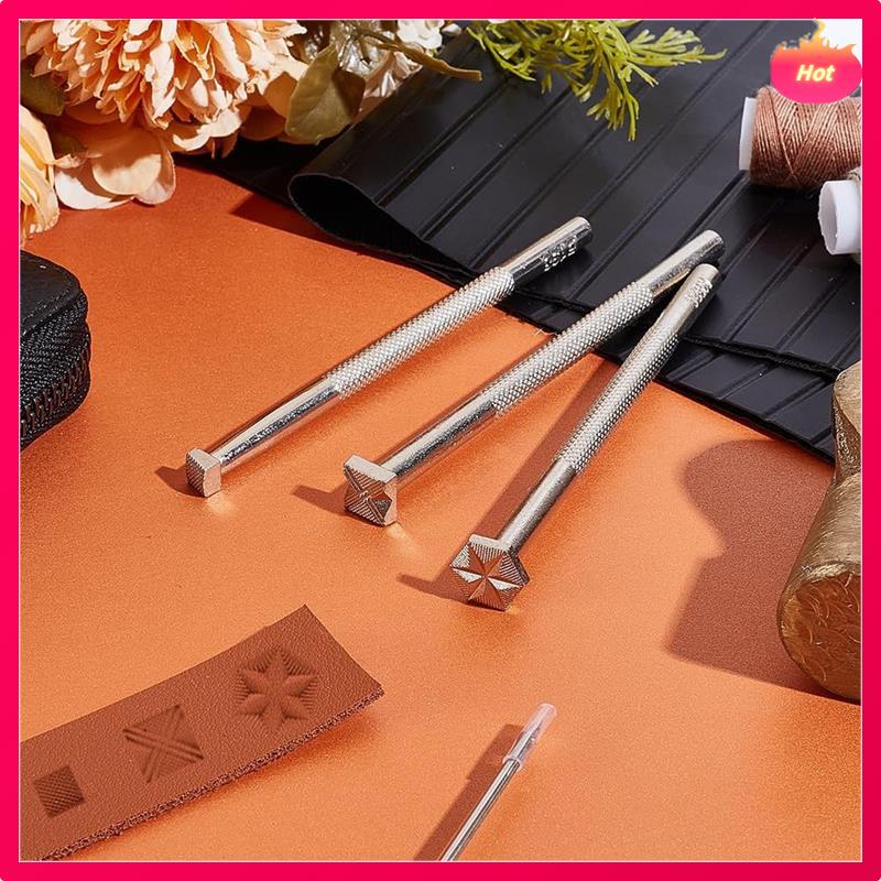 3 шт. Инструменты для тиснения по коже, 3 стиля Набор штампов для резьбы по коже, Инструменты для работы с металлом, Инструменты для тиснения