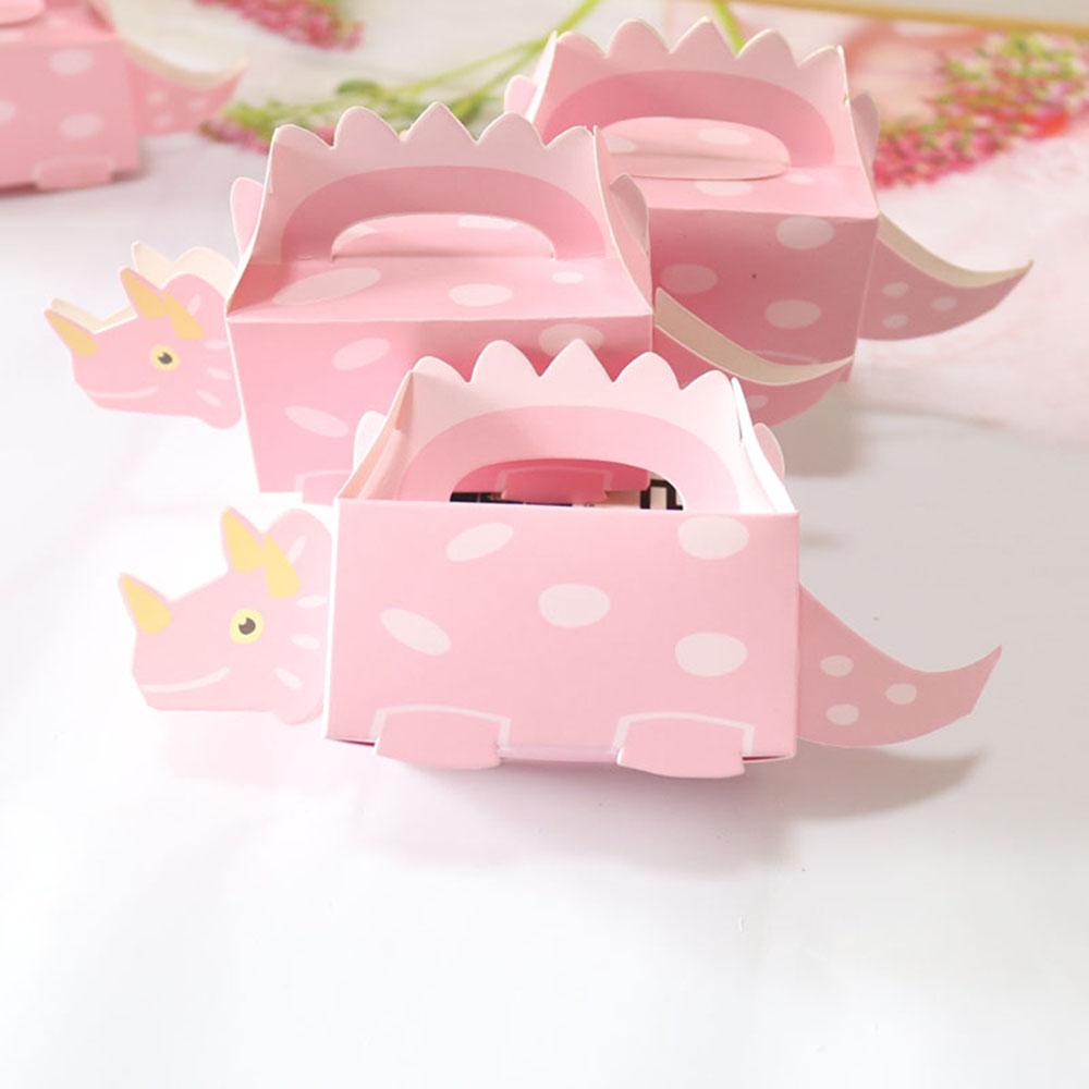 10pcs Cute Baby Shower Paper Box Candy Holder Packaging Dinosaur Cookie Box Gift Boxes