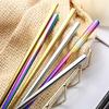 1 Pair Reusable Rainbow Portable Stainless Steel Dining Chopsticks Kitchen Tool