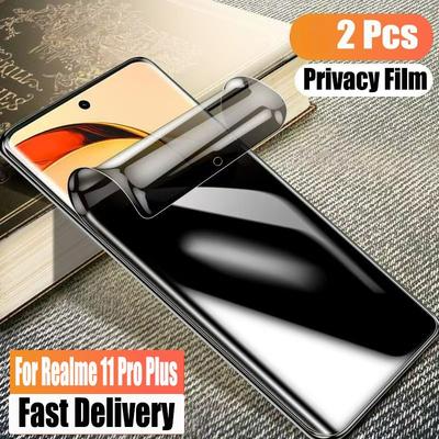 2 Pcs Realme 11 Pro+ Soft Privacy Hydrogel Screen Protector For Realme 15 14 13 12 Pro Plus 5G Anti-spy Film