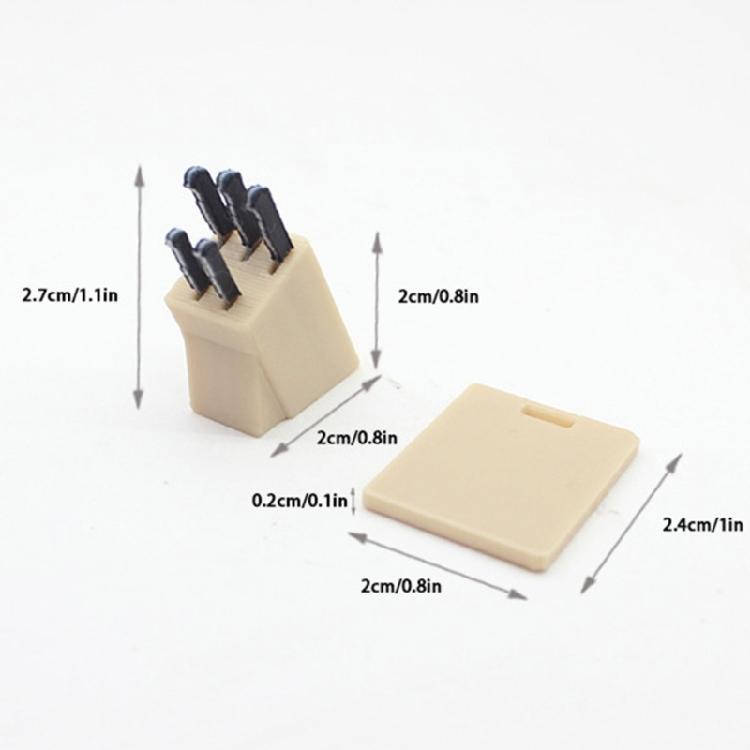 Safe Mini Cutter Set For Dolls House Scene 1/12 Scale Realistic Miniature Accessories