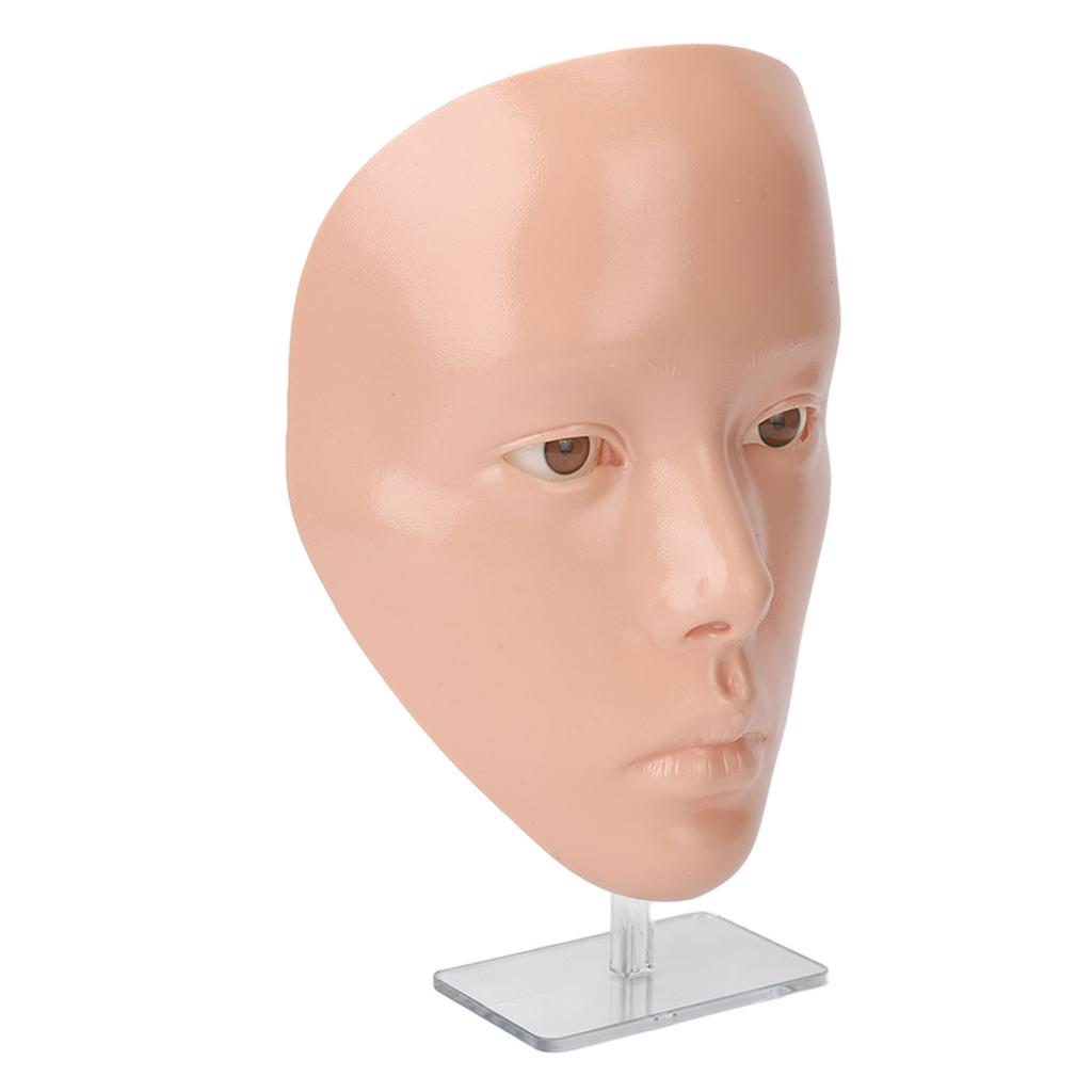 Makeup Practice Face Reusable Realistic 5D Full Face Silicone Makeup Mannequin with Stand