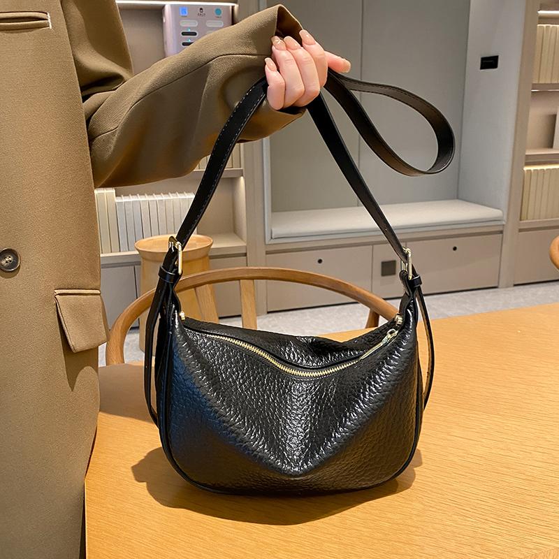 Women's Genuine Leather Messenger Bag Soft Vintage Cow Leather Feminine Crossbody Bag