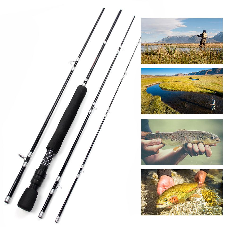 Portable Multi-Section Carbon Fly Fishing Rod for All Waters - Ideal for Freshwater, Saltwater, and Outdoor Use