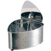 Takekoshi Antibacterial Stainless Steel Triangular Corner with Compressed Lid, 1 Box, CK-115