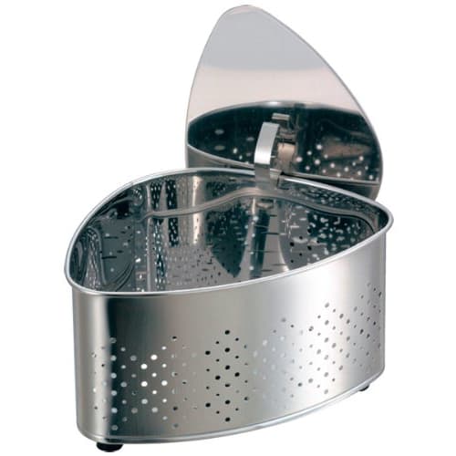 

Takekoshi Antibacterial Stainless Steel Triangular Corner with Compressed Lid, 1 Box, CK-115
