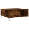 VidaXL Coffee Table Smoked Oak 80x80x36.5 Cm Engineered Wood 830785