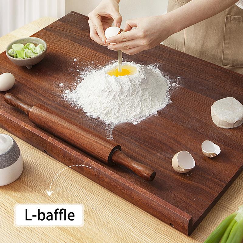 Ebony Cutting Board Home Commercial Double Sided Solid Wood Cutting Board Wooden Panel Home Panel Kneaded Fruit Cutting Board
