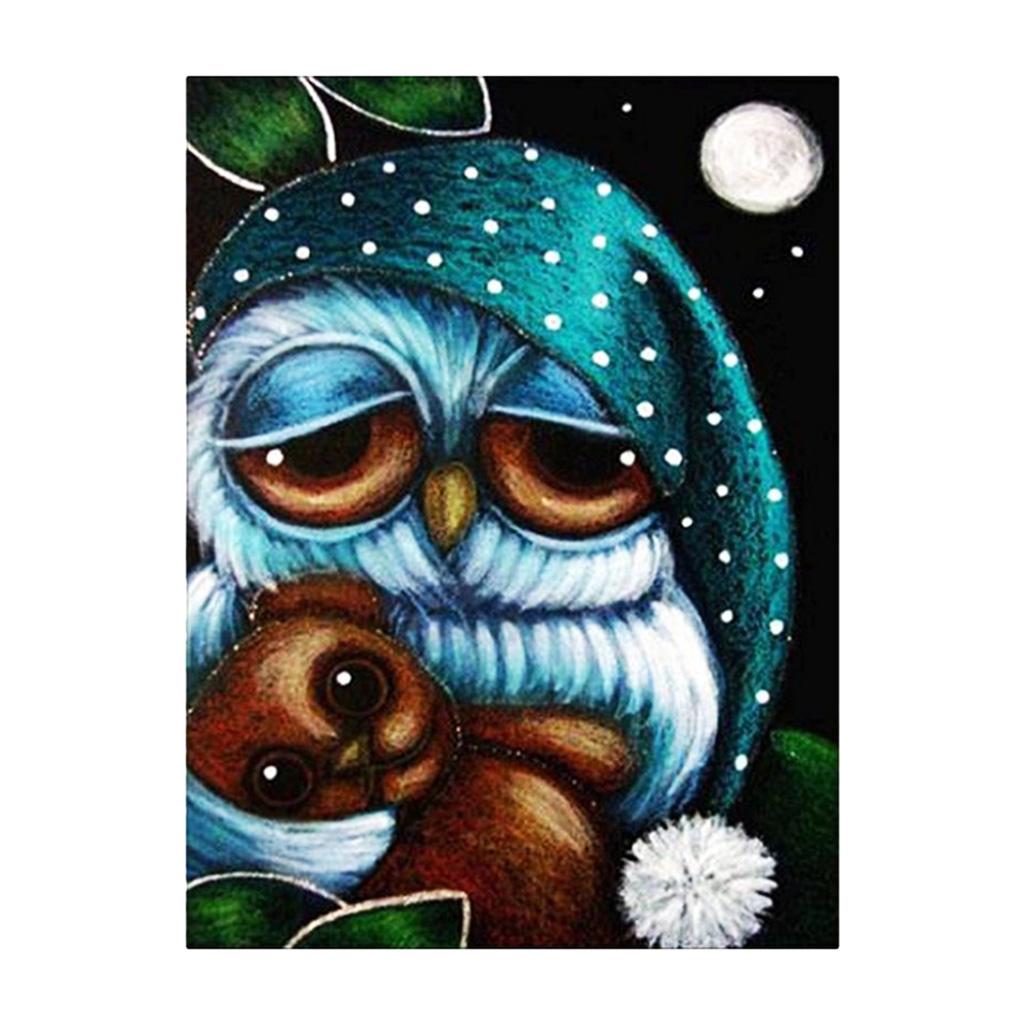 DIY 5D Cartoon OwlDiamond Embroidery Painting stitch for Kunst und Skulpturen - 2#