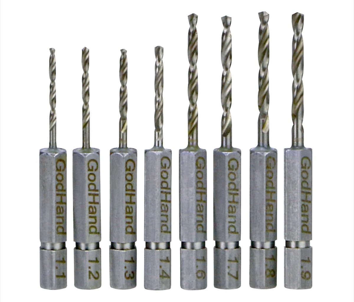 

Набор из 8 сверл GodHand Quick Drill Bits для хобби (С) GH-DBQ-8C