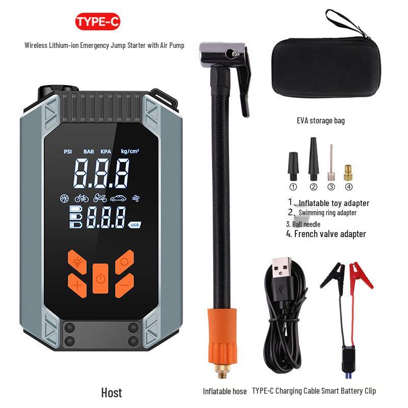 Multifunctional Car Jump Starter & Air Pump Emergency Kit