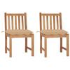 Day and Night - Day and Night Garden Chairs 2 Units Solid Teak Wood with Cushions