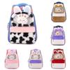 Design Color Blocking Children Plush Backpack With Rabbit And Capybara Toy Plush
